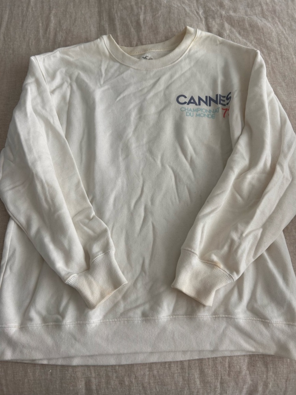Hollister Cannes Graphic Crewneck Sweater - White